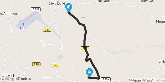 Itinéraire vers Saint-André-de-l'Eure