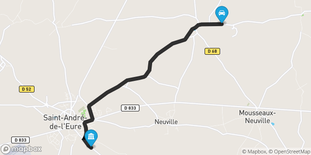 Itinéraire vers Saint-André-de-l'Eure