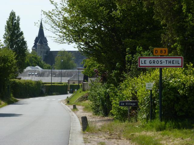 Le Gros-Theil (Eure, Fr) city limit sign