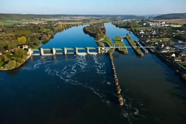 Barrage de Port Mort vu du ciel 3