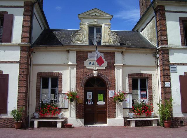 Town hall of La Ferrière-sur-Risle (Eure, France).