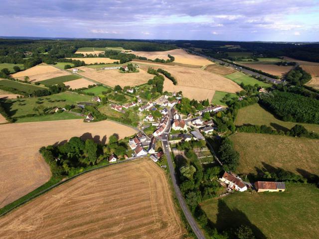 Prise de vue aérienne en drone prise le 10/08/2016 du Bourg de Saint Bomer
