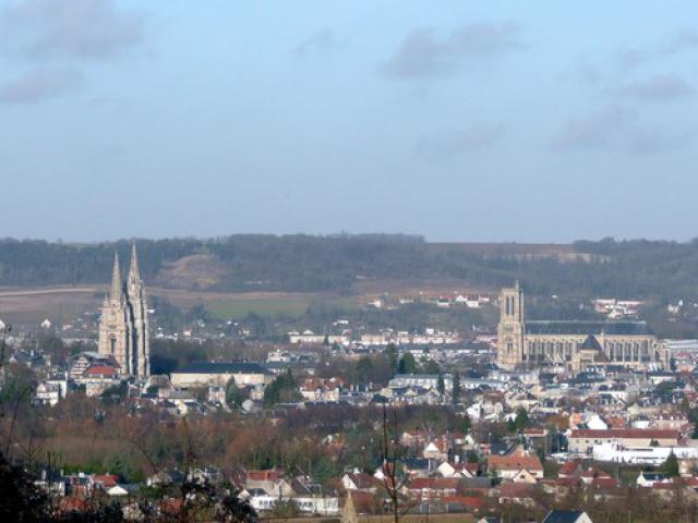 SOISSONS -02- vue d'ensemble depuis Belleu