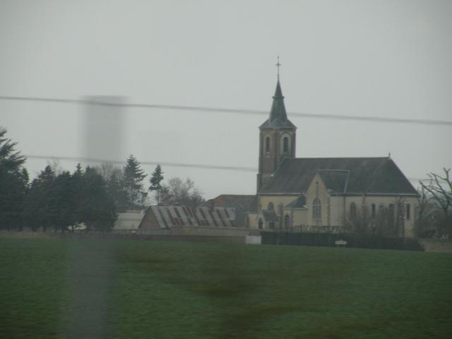 Blandainville vue depuis l'autoroute A11.
