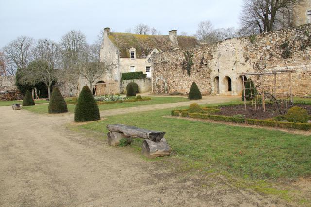 Le jardin du château Saint-Jean, à Nogent-le-Rotrou, Eure-et-Loir, France.