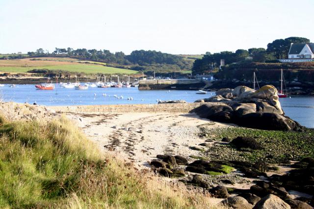 Entrée de l'Aber-Ildut-En face le quai de Lampaul-Plouarzel-Lanildut-Finistère-Bretagne-France