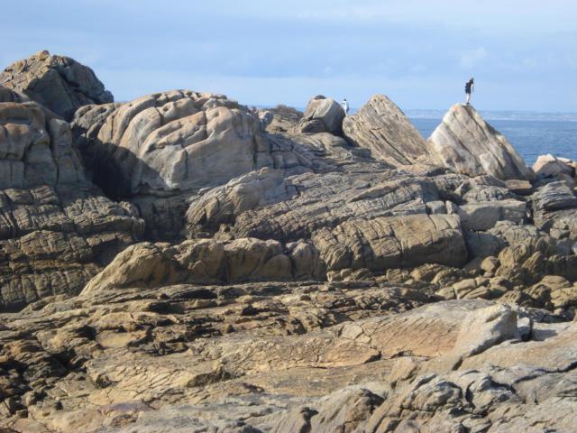 Rochers de la "Cote sauvage"à St.Guénolé, commune de penmarc'h, Finistère, Bretagne, France.