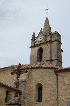 Church of historic Montpezat in the Gard district France