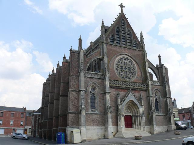 L'église Saint-Éloi de Saint-Quentin (Aisne, Picardie, France).