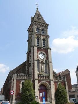 L'église Saint-Jean de Saint-Quentin (Aisne, Picardie, France).