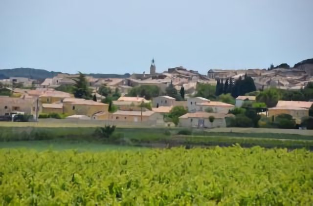 The lovely village Calvisson inmidst the vineyards