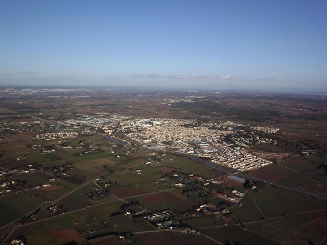 Vue aérienne de Vauvert