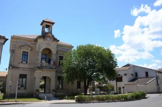 Mairie of Bezouce Gard district France