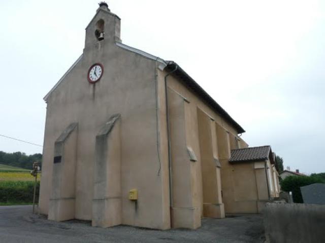 L'église de Sarrecave, département Haute-Garonne, France