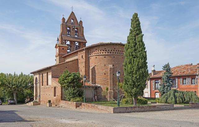 Français : Saint-Sauveur (Haute-Garonne). Eglise du Saint Sauveur, abside.