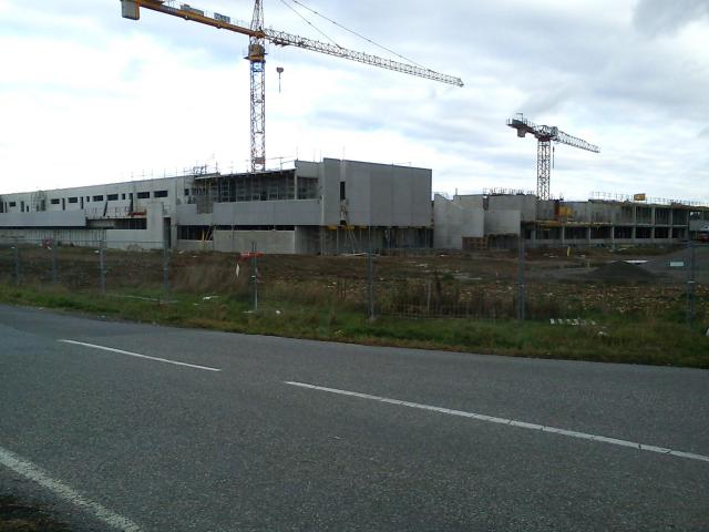 Noé (Haute-Garonne, France) : Le collège en construction.