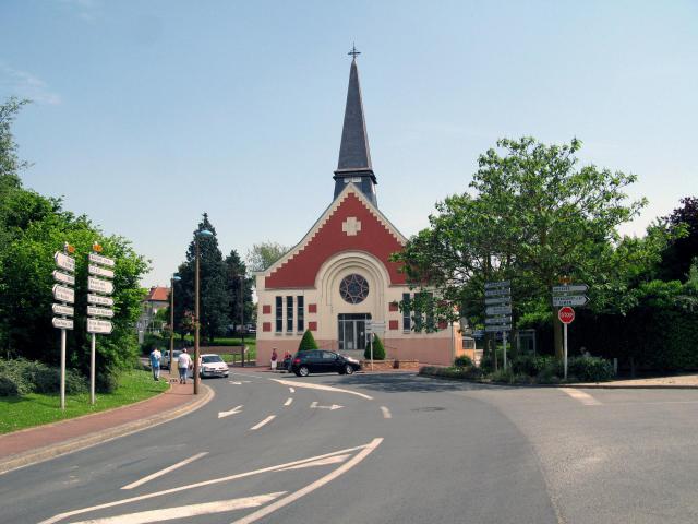 Gauchy (Aisne, France) - L'église.