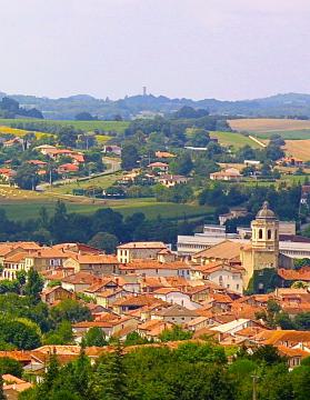 Vic-Fezensac vue du ciel