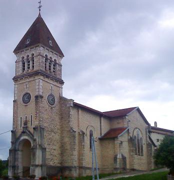 L'église de la commune de Maillat (Ain, France)