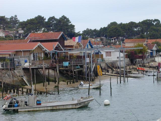 Le village ostréicole du Canon, Presqu'île du Cap Ferret (Gironde, Aquitaine, France).