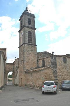 Tressan (Hérault) - chevet de l'église Saint-Geniès-de-Rome