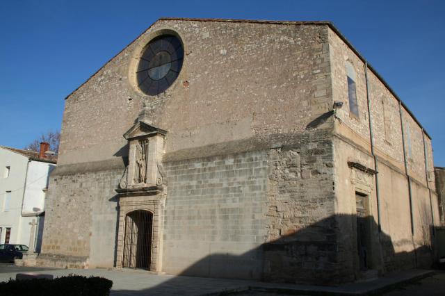 Florensac (Hérault) - Église paroissiale Saint-Jean-Baptiste (vue générale).