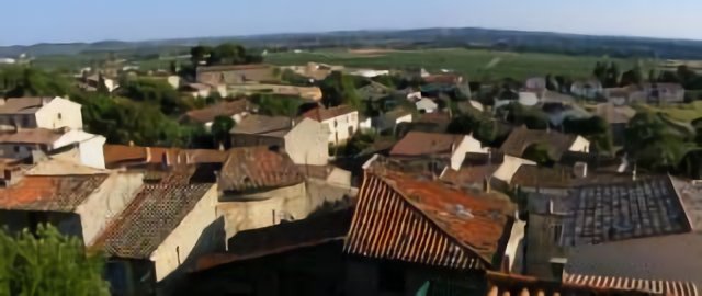 Vue S depuis mairie de MURVIEL-LES-BEZIERS N43°26°23 E3°08°36