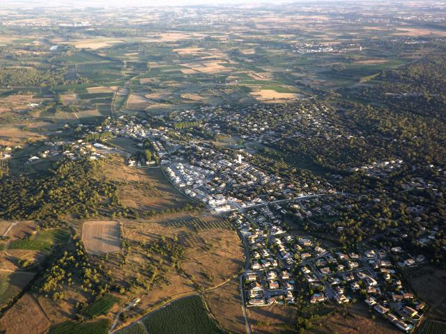 Vue aérienne de Restinclières (Hérault)