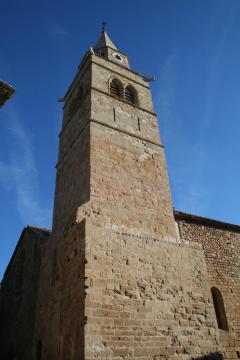 Gabian (Hérault) - Clocher de l'église Saint-Julien-et-Sainte-Balisisse.