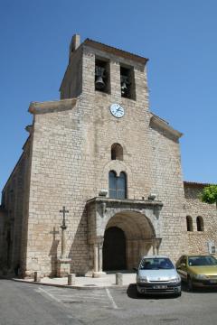 Magalas (Hérault) - façade de l'église Saint-Laurent