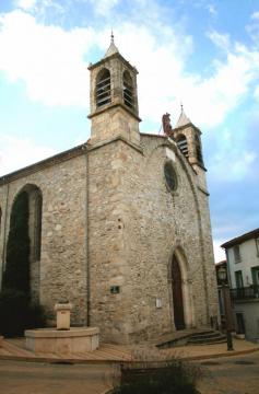 Les Aires (Hérault) - église Saint-Pierre-et-Saint-Paul (1680, agrandie en 1870).