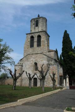 Paulhan (Hérault) - Église romane Notre-Dame des Vertus.