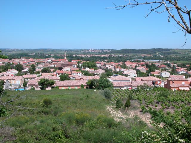 Maraussan (Hérault) - Vue partielle depuis le Puech.