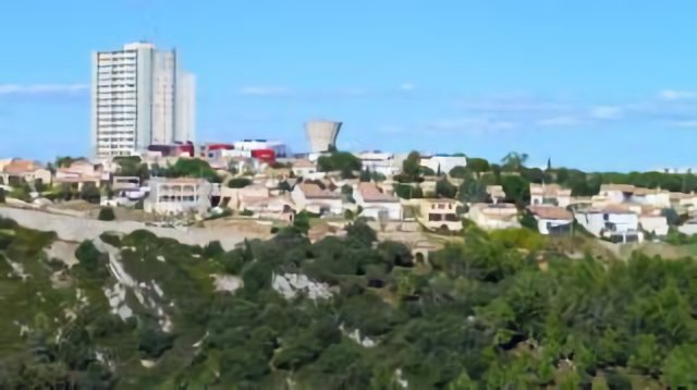 Montpellier, les Hauts de Massanne, vus à partir de Fontcaude