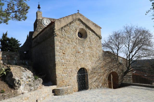 Fouzilhon (Hérault) - église de l'Invention-de-Saint-Étienne - façade