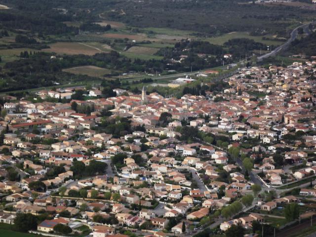 Mireval (Hérault) - vue aérienne.