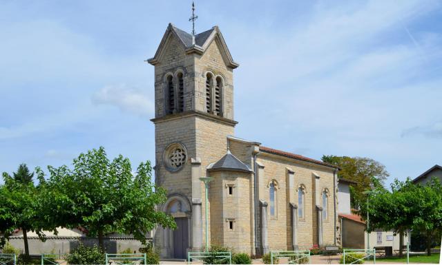 Exterior of église Saint-Florent de Thil (Ain).