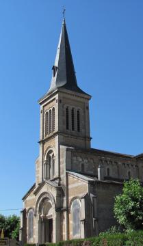L'église Saint-Romain de Miribel en juillet 2011.