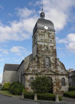Extérieur de l'église Saint-Nicolas au Vivier-sur-Mer (35).
