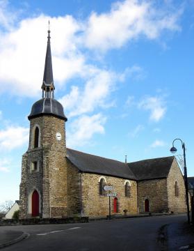 Église Saint-Martin de Lassy (35). Façade occidentale.
