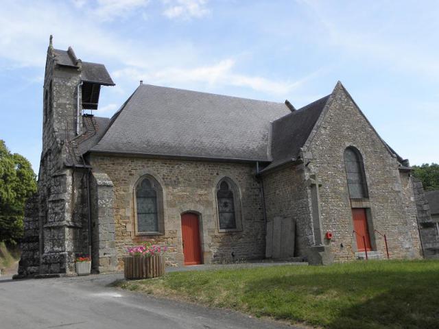 Église Saint-Aubert à La Chapelle-Saint-Aubert (Ille-et-Vilaine).