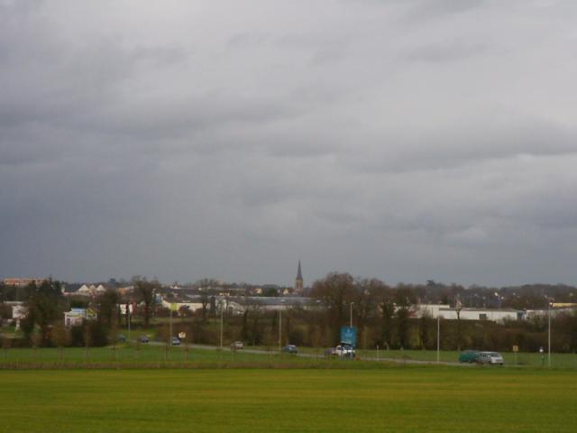 Chantepie vue par le sud, depuis la vallée du Blosne.