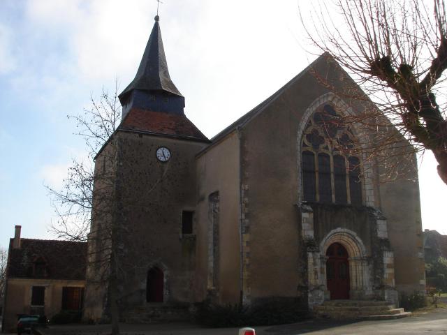 Saint-Chartier (36) : L'église paroissiale.