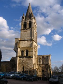 L'abbaye de Déols, Indre, France.