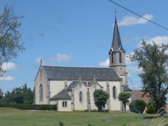 L'église de Sazeray, département Indre, France