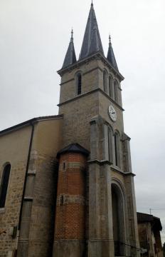 L'église de Faramans (Ain).