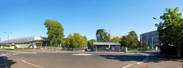 Vue panoramique devant le Lycée Grandmont