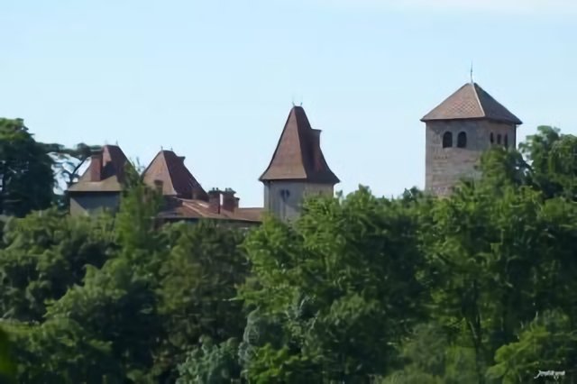 Saint-Alban-du-Rhône. Église et château.