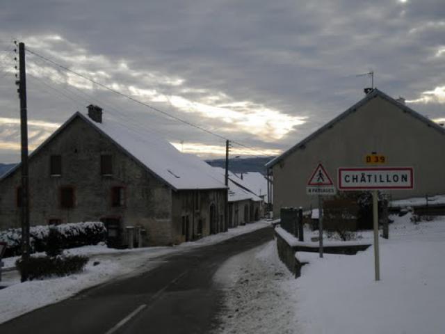 CHATILLON en hiver, route de lons