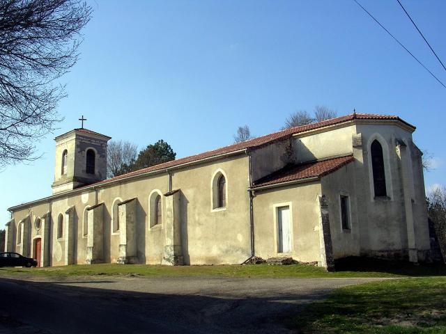 Eglise du bourg de Saugnacq-et-Muret, dans le département français des Landes